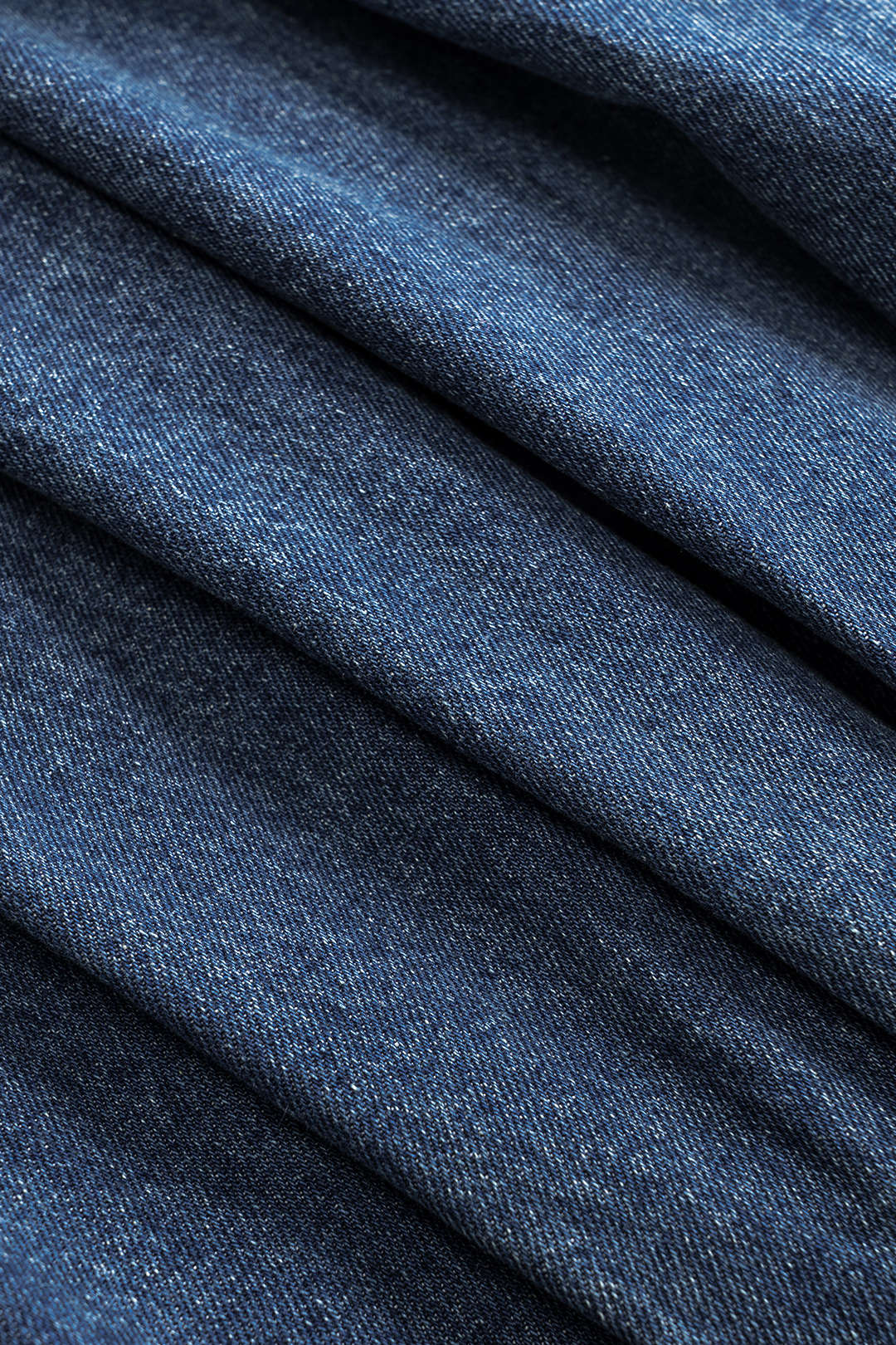 Denim Pleated Button Zipper Sleeveless Dress - Image 5