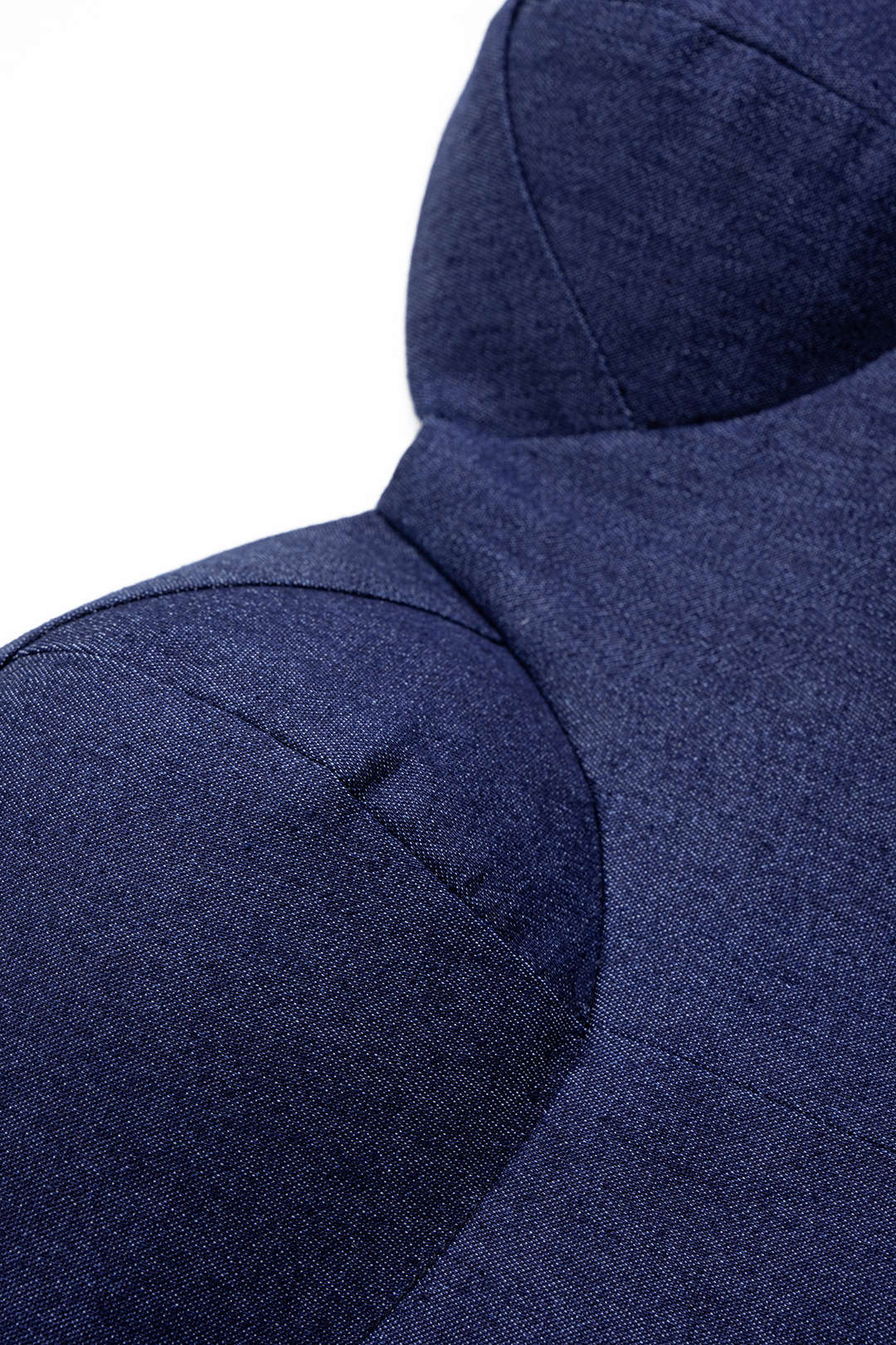 Denim Asymmetrical Ruched Bustier Belted Zipper Maxi Dress - Image 4