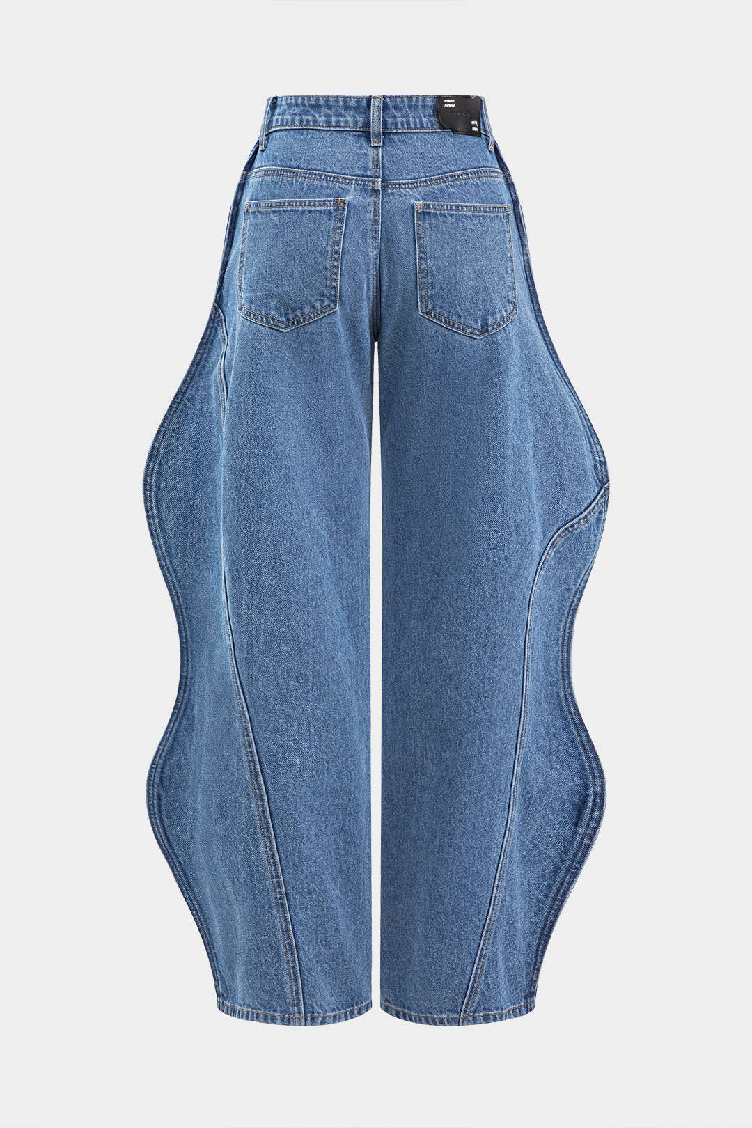 Wave Leg High Waist Barrel Jeans - Image 2