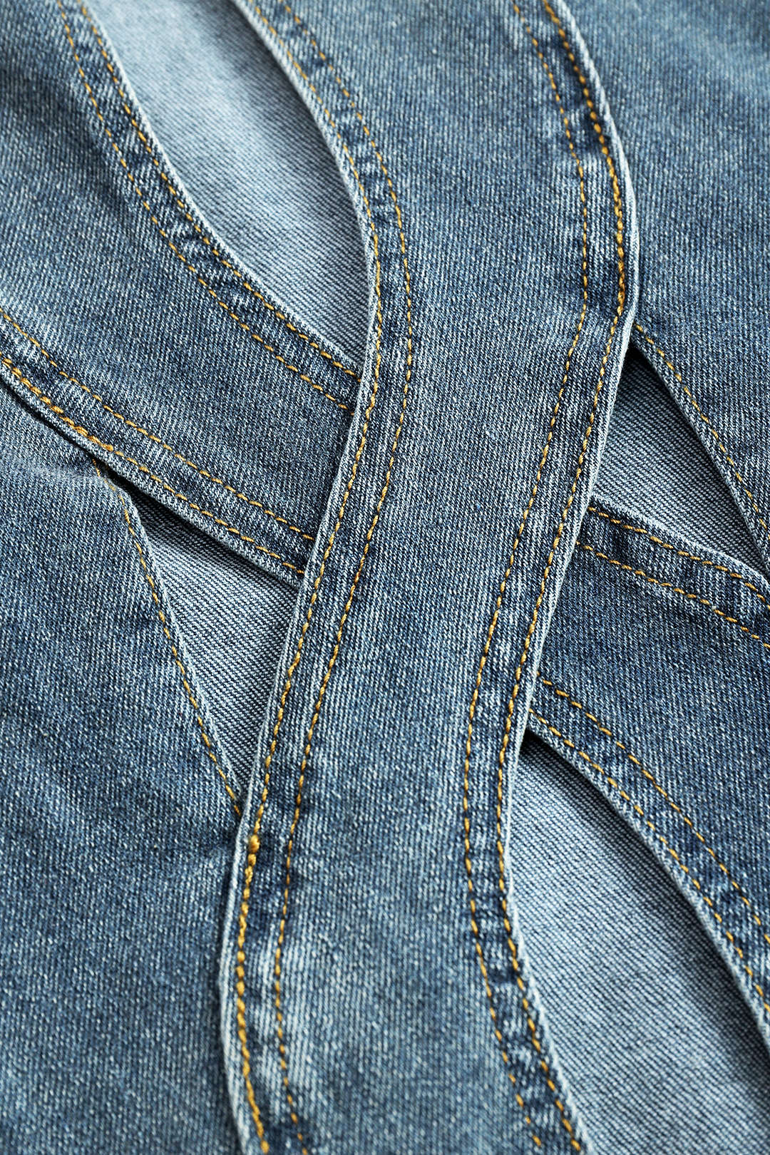 Denim Cut Out Straight Leg Jeans - Image 8