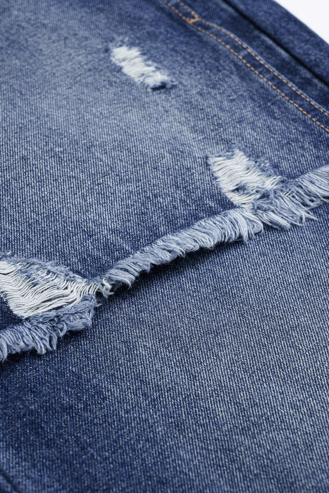 Denim Patchwork Straight Leg Jeans - Image 8