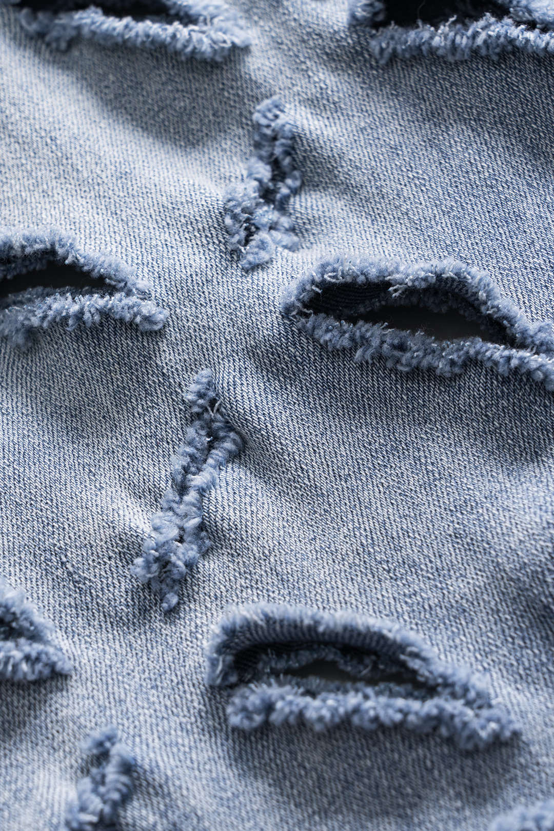 Ripped Cut Out Button Pocket Wide Leg Jeans - Image 3