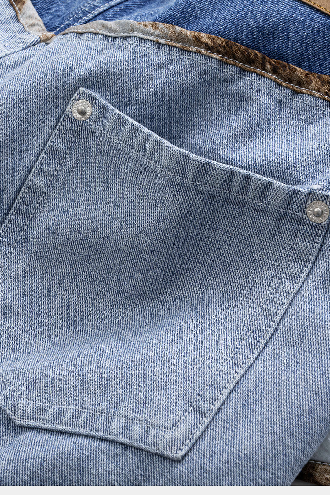 Denim Ruched Pocket Wide Leg Barrel Jeans - Image 7
