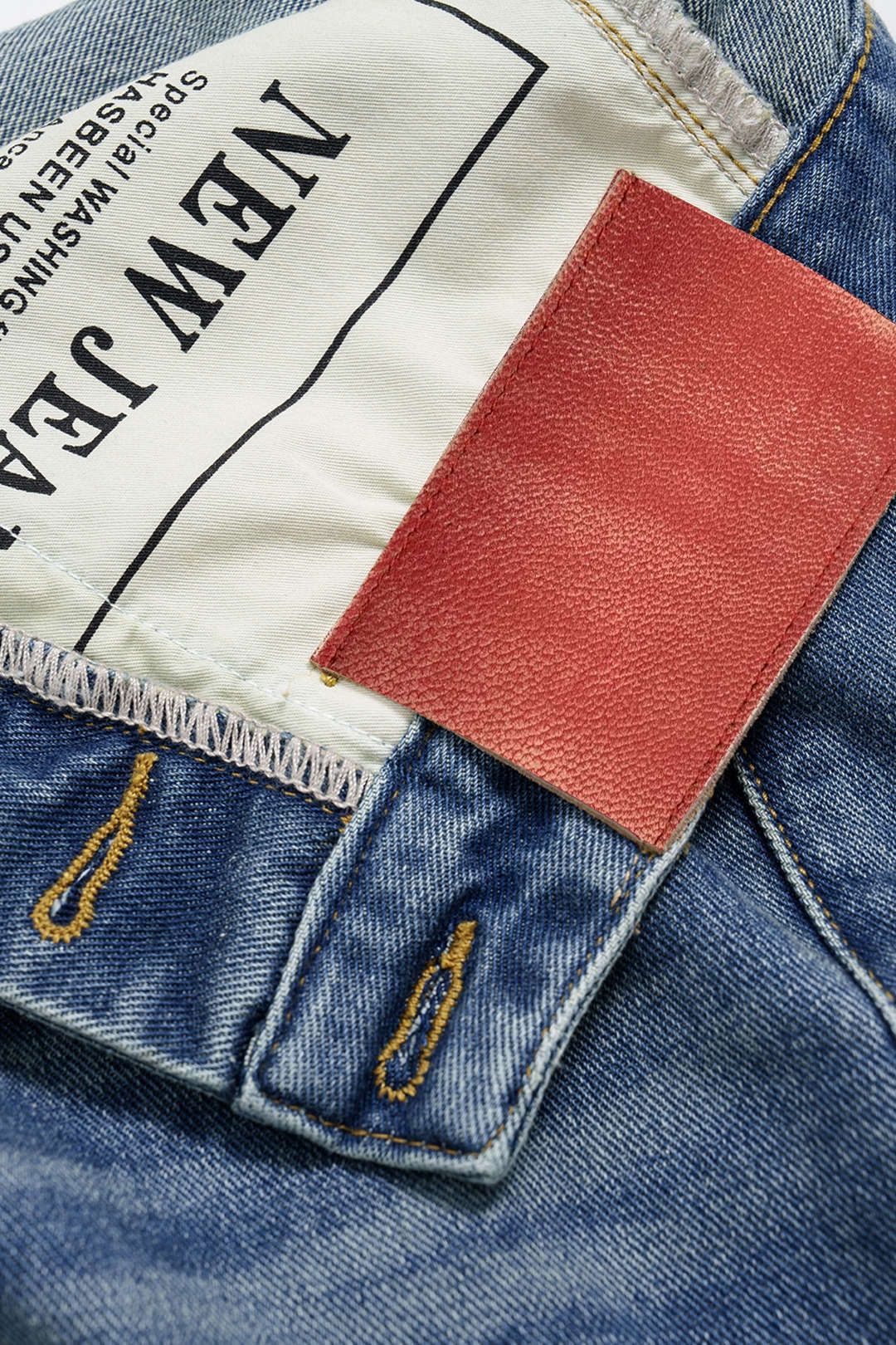 Denim Asymmetrical Pocket Skirt - Image 3
