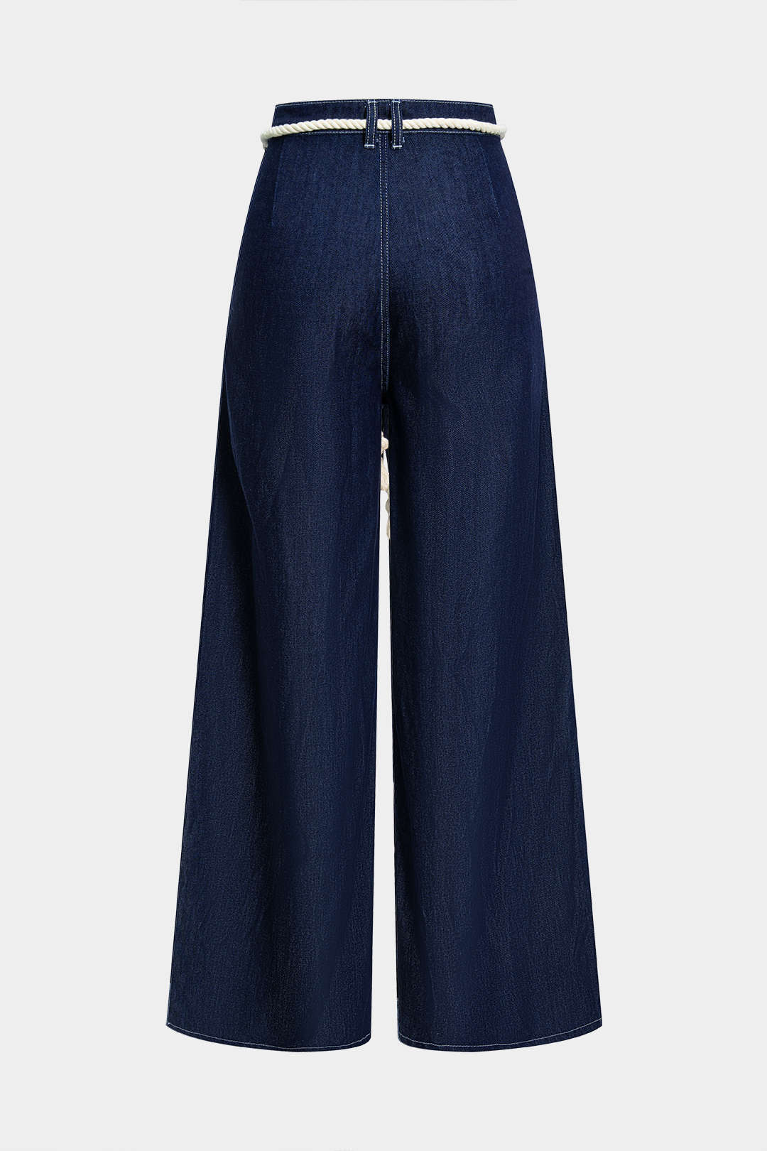 Denim Tie Front Ruched Jeans - Image 3