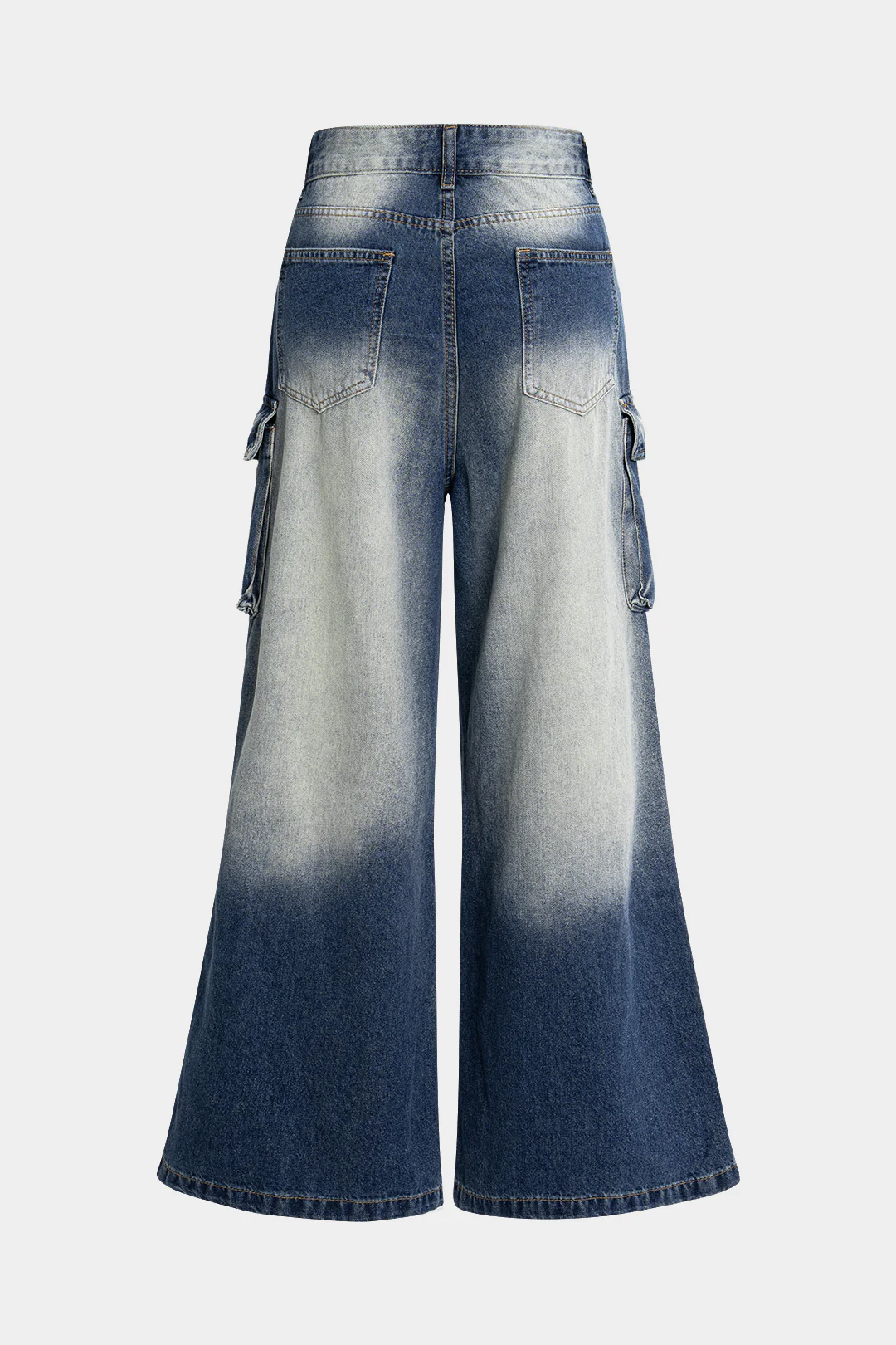 Denim Pocket Zipper Jeans - Image 2