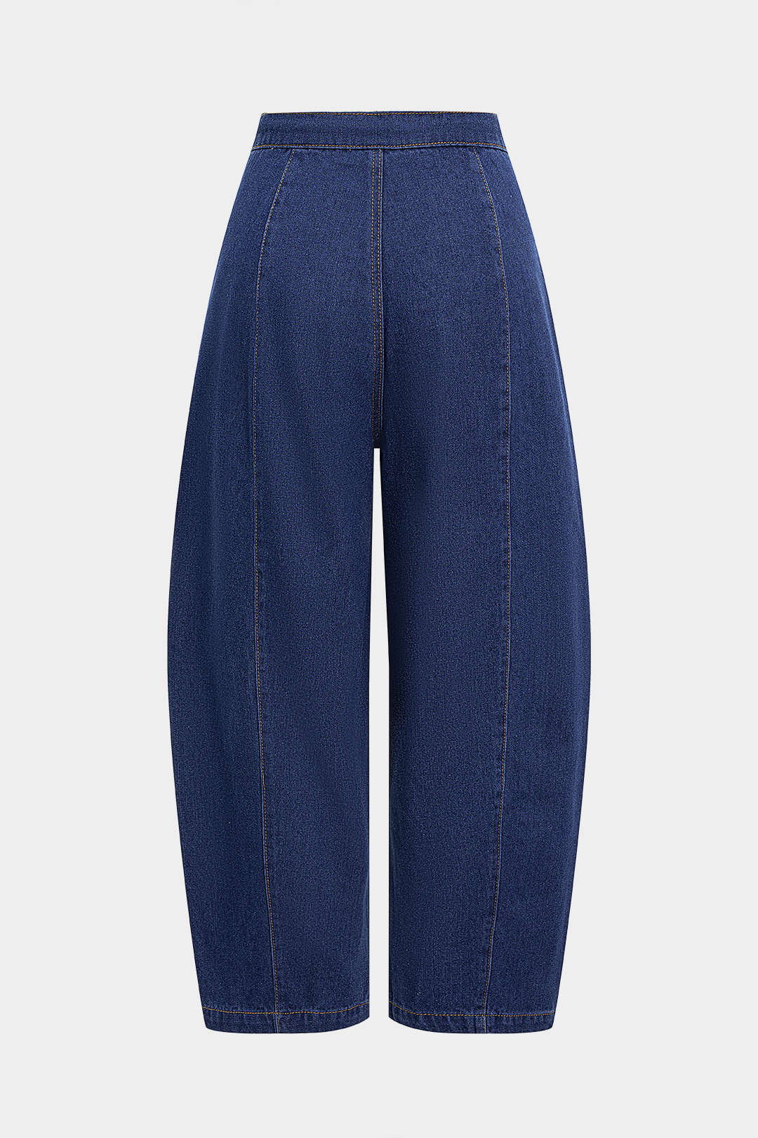 Denim Tie-Up Barrel High Waist Jeans - Image 2