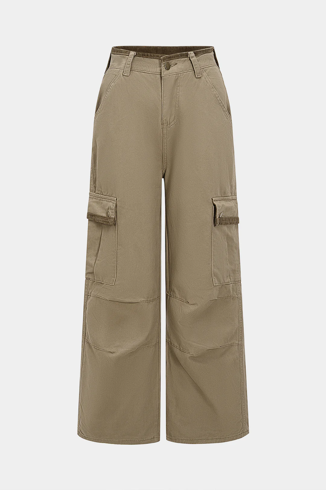 Denim Washed Pocket Wide Leg Jeans