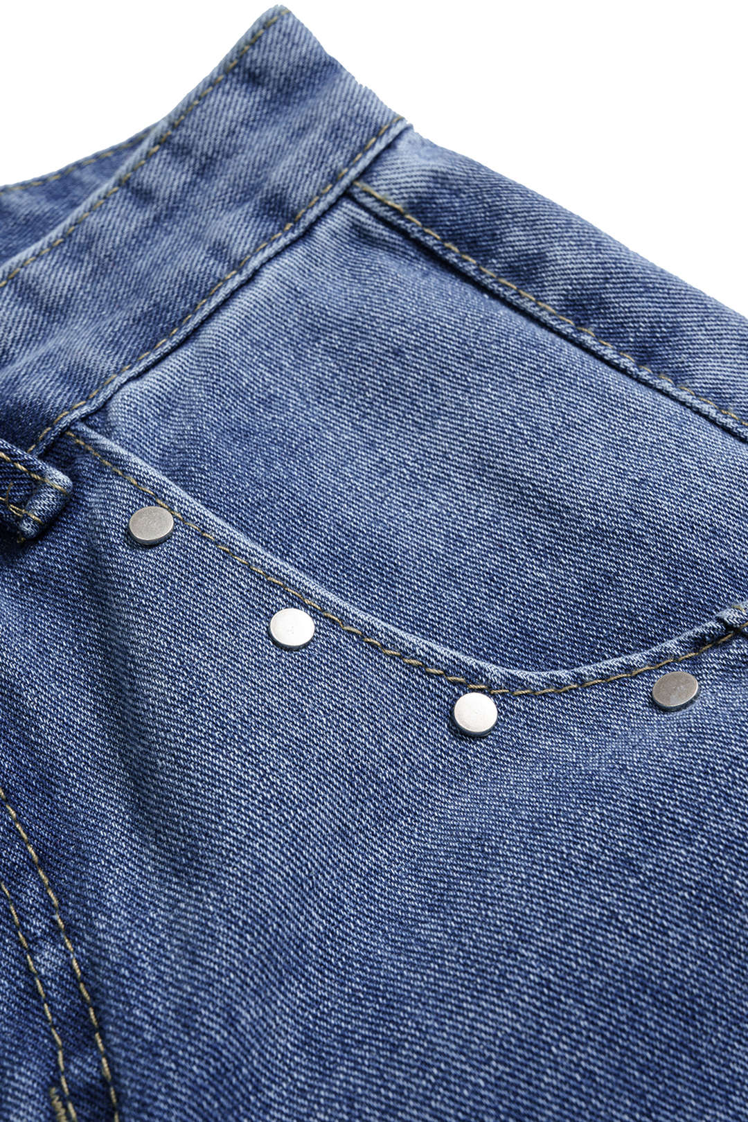 Denim Strappy Belted Jeans - Image 4
