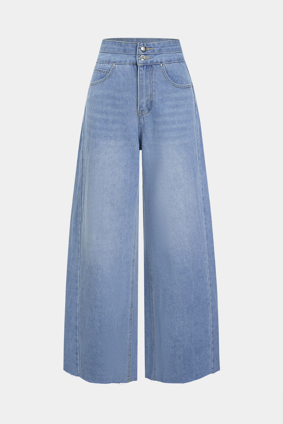 Denim High Waist Straight Leg Jeans