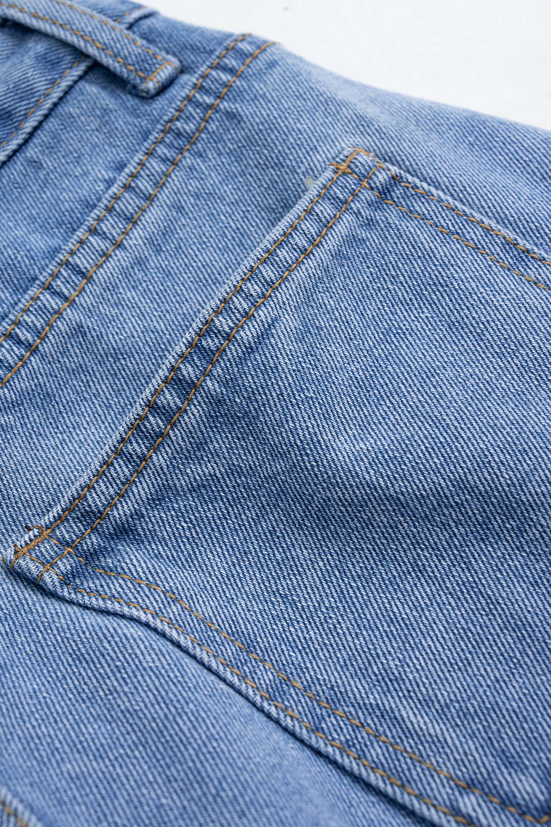 Denim Asymmetrical Straight Leg  High Waist Jeans - Image 5