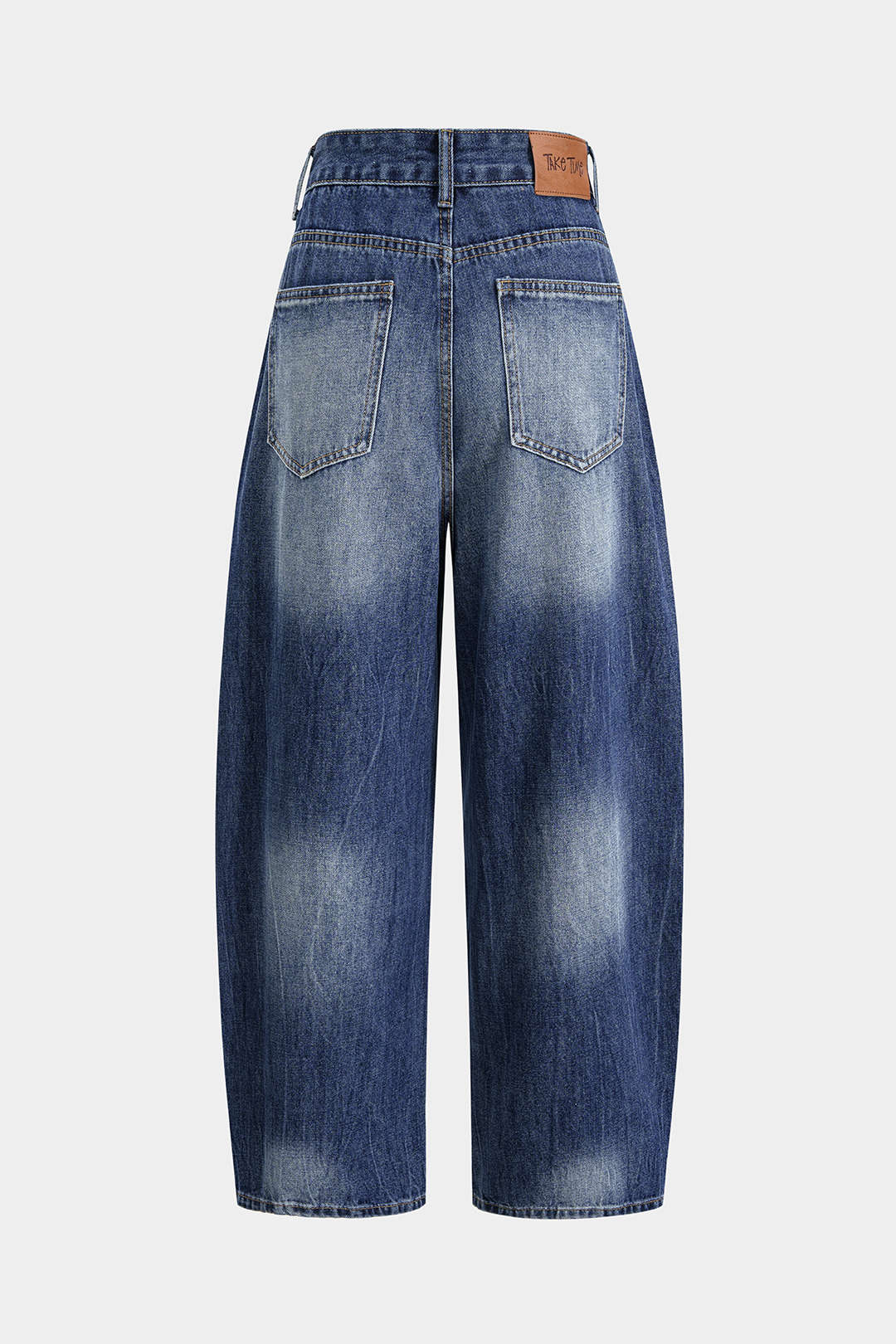 Denim Asymmetrical High Waist Jeans - Image 2