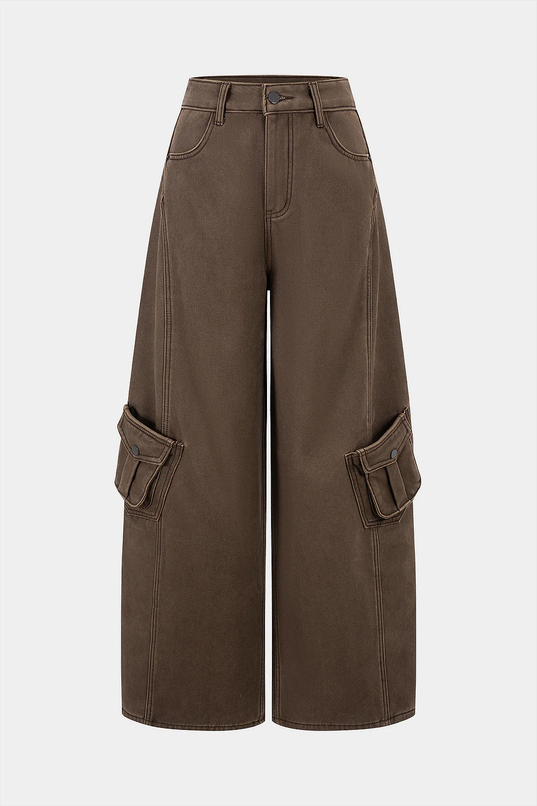 Denim Pocket High Waist Jeans