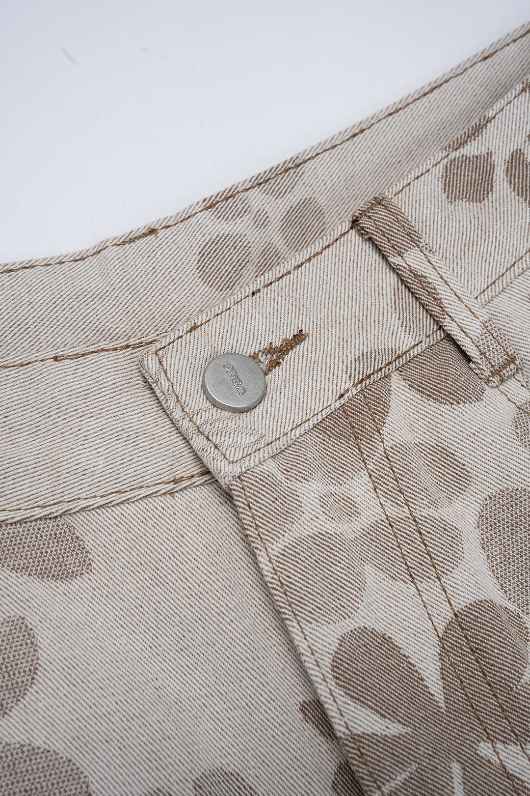 Denim Floral Print High-Waist Pocket Jeans - Image 13