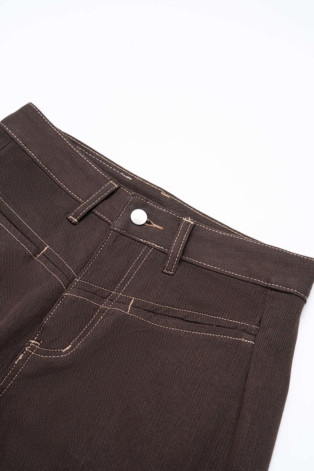 Denim Embroidery Zipper Pocket Wide Leg Jeans - Image 3