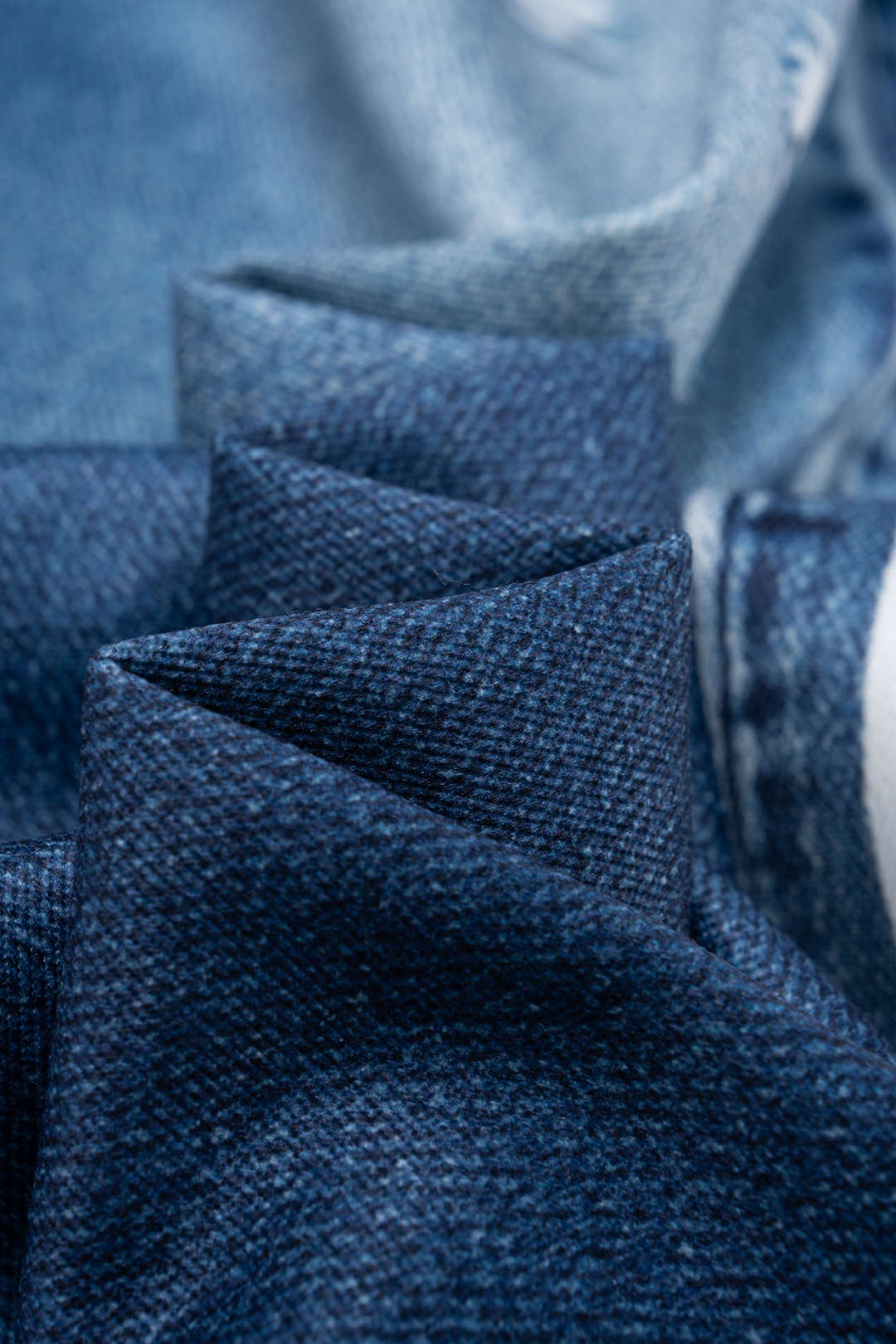 Denim Print Wide Leg Pants - Image 5