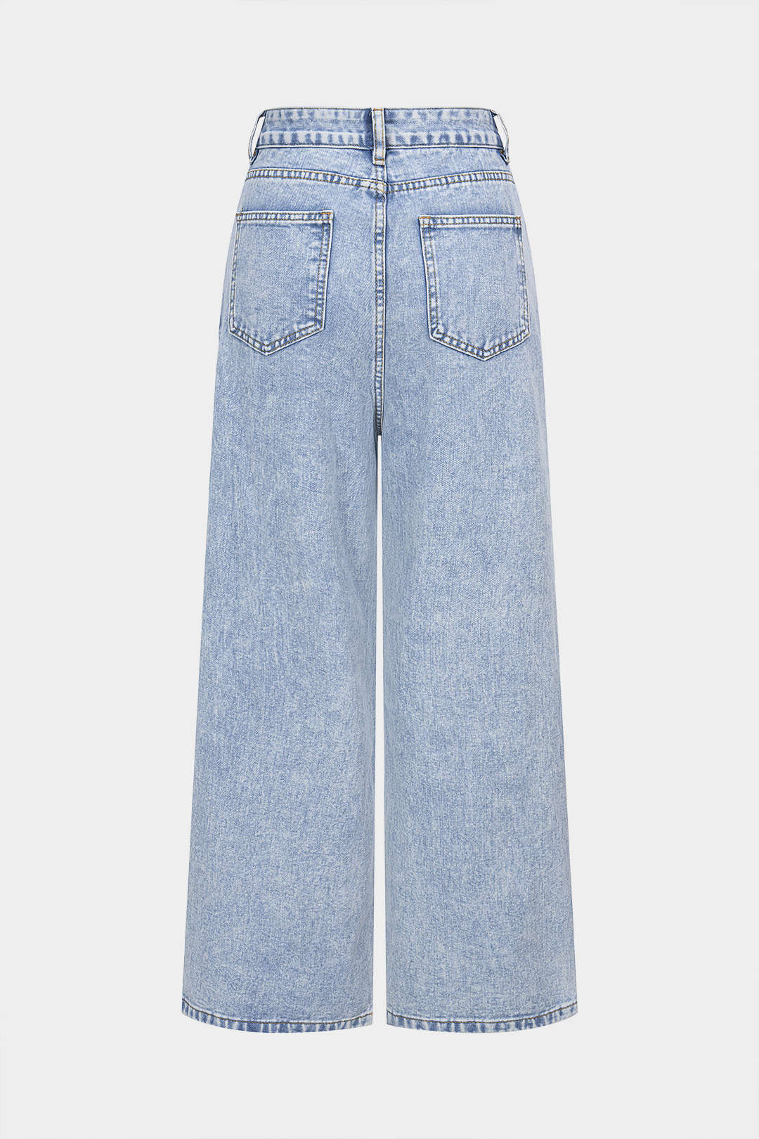 Denim Pearl Decor Straight Leg Jeans - Image 2
