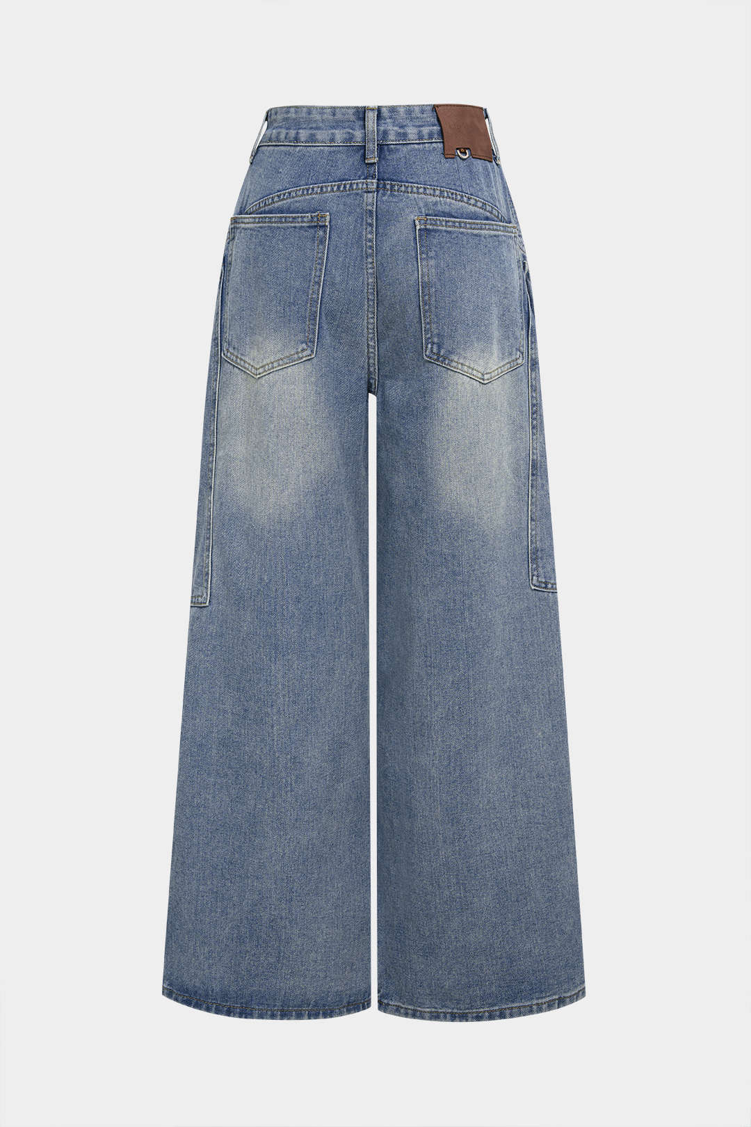 Denim Pocket Wide Leg Jeans - Image 2