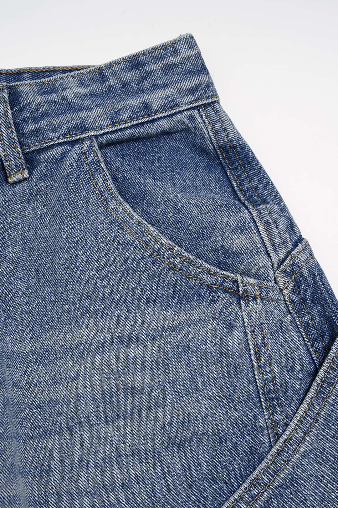 Denim Pocket Wide Leg Jeans - Image 3