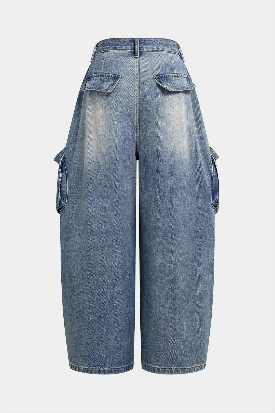 Denim Pocket Wide Leg Jeans - Image 2