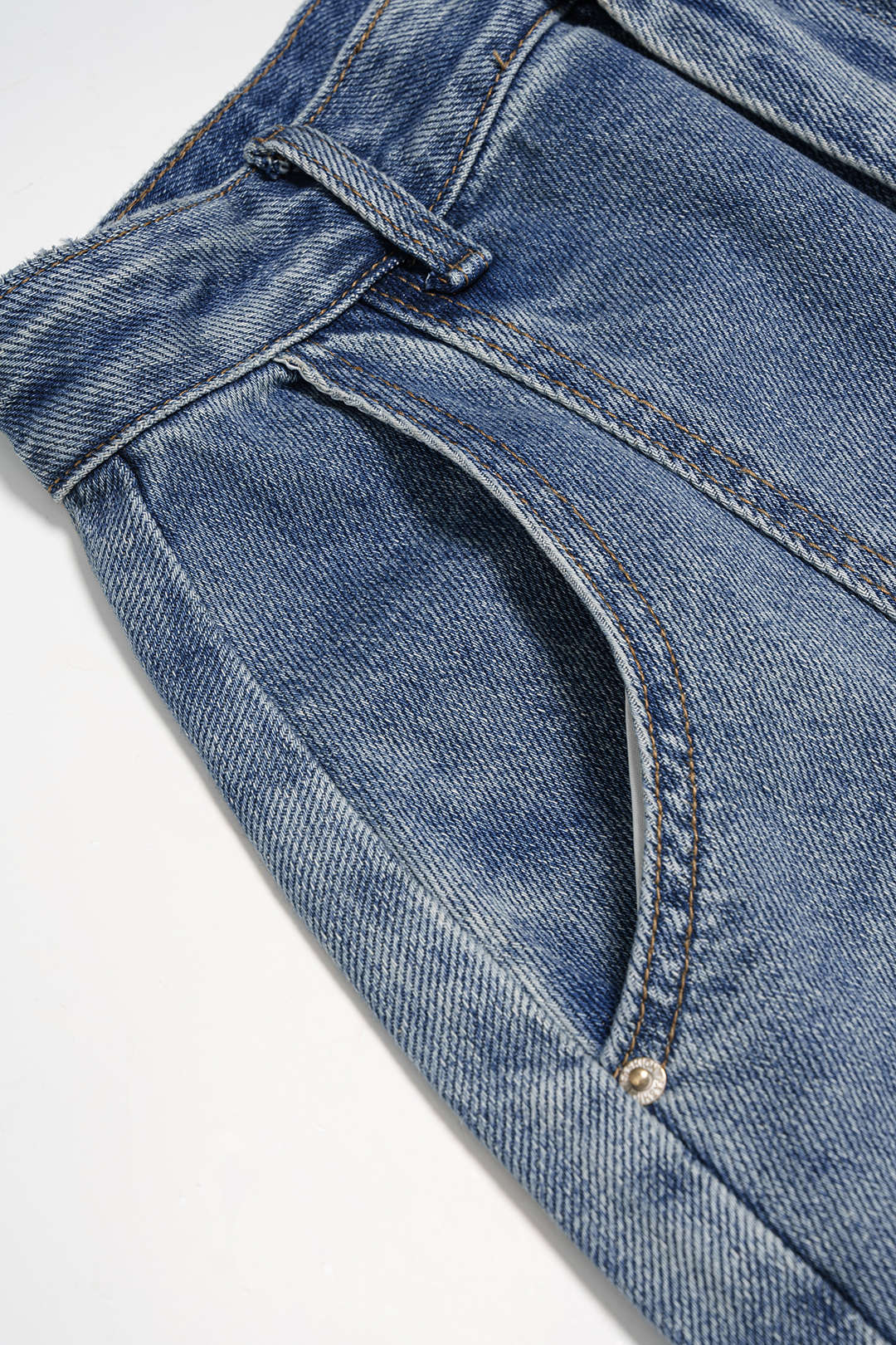 Denim Pocket Wide Leg Jeans - Image 3