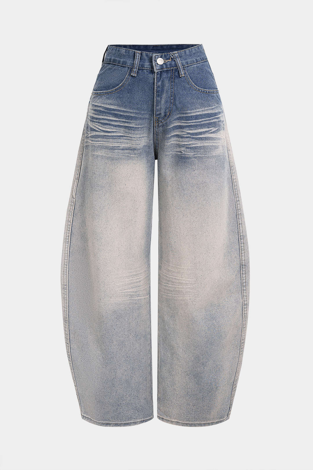 Denim Ombre Wide Leg Jeans
