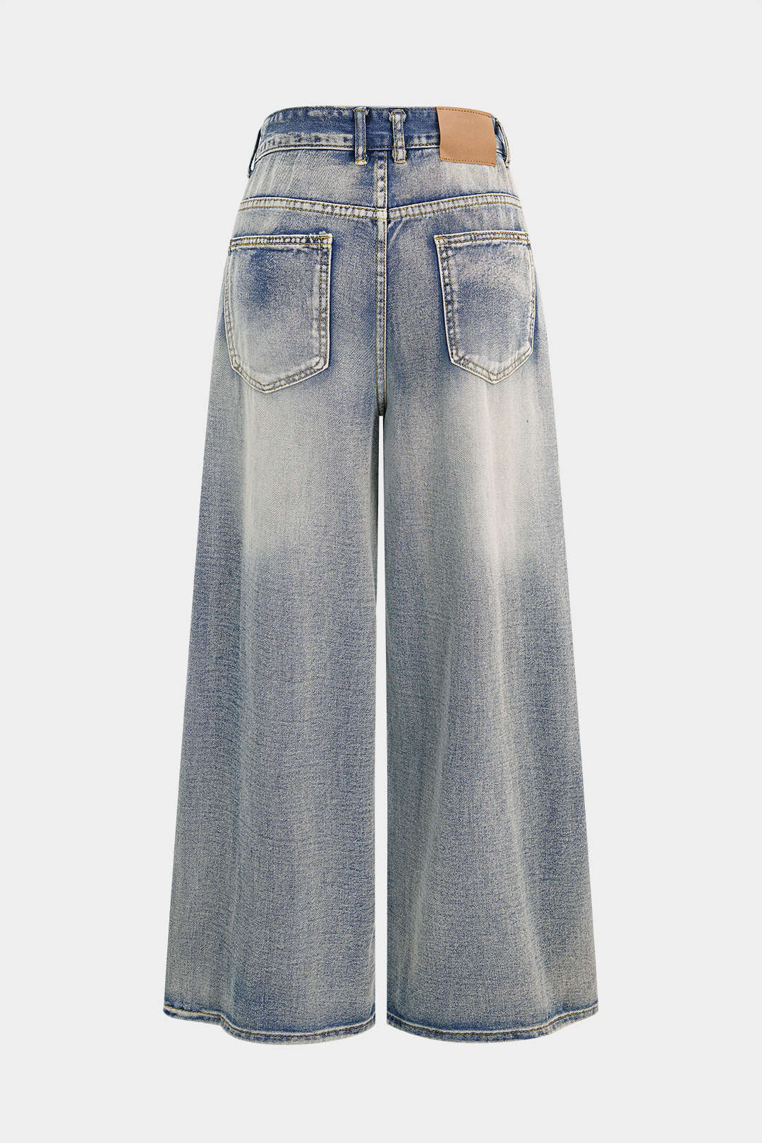 Denim High Waist Wide Leg Jeans - Image 2