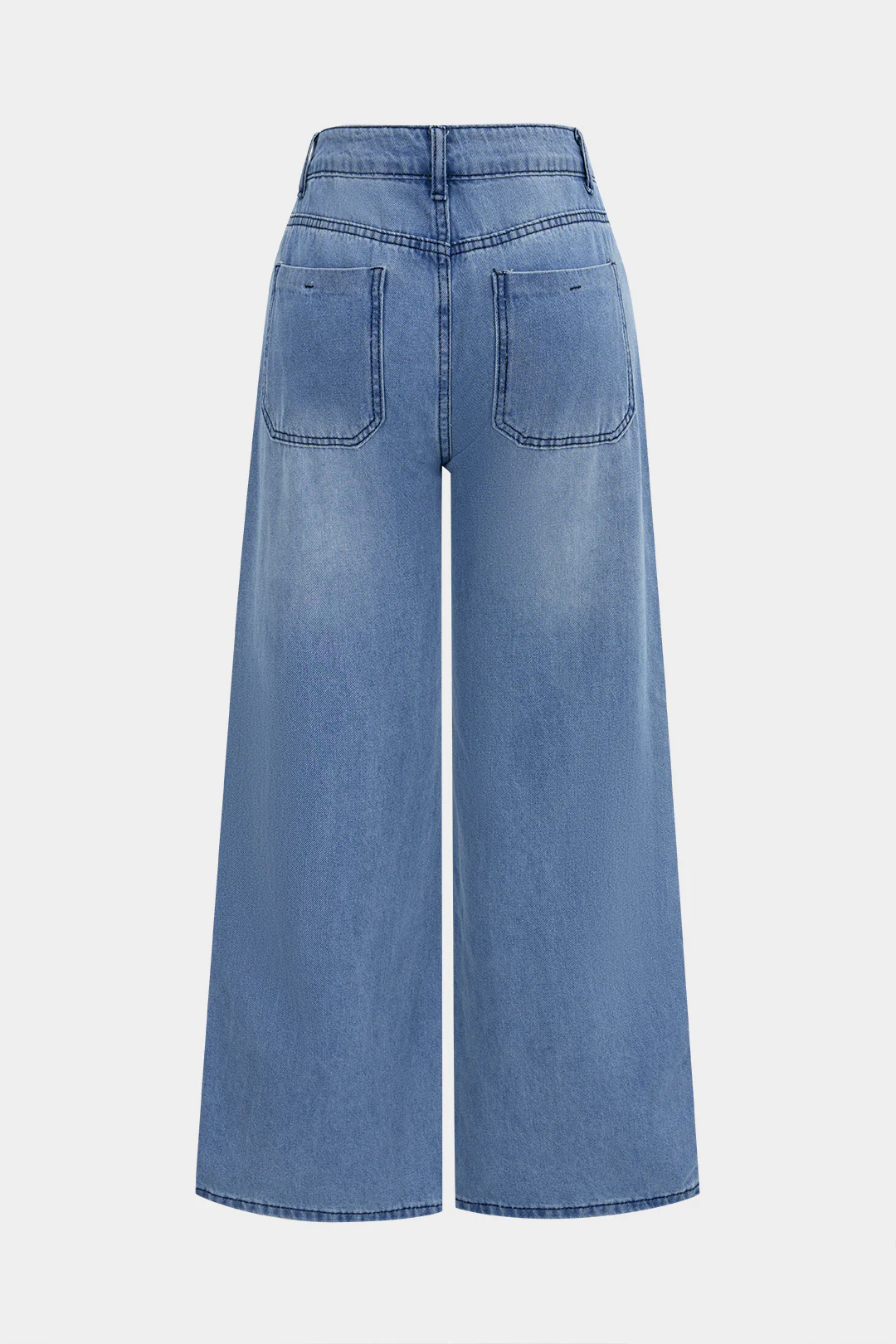 Denim Floral Print Straight Leg Jeans - Image 2