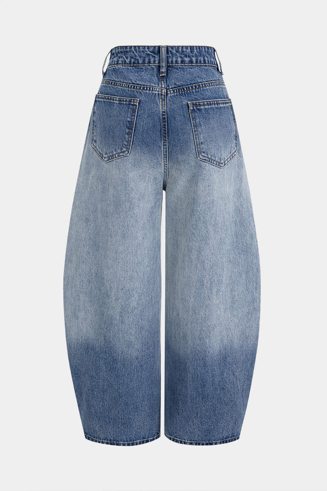 Denim Rhinestone Pocket Wide Leg Jeans - Image 2