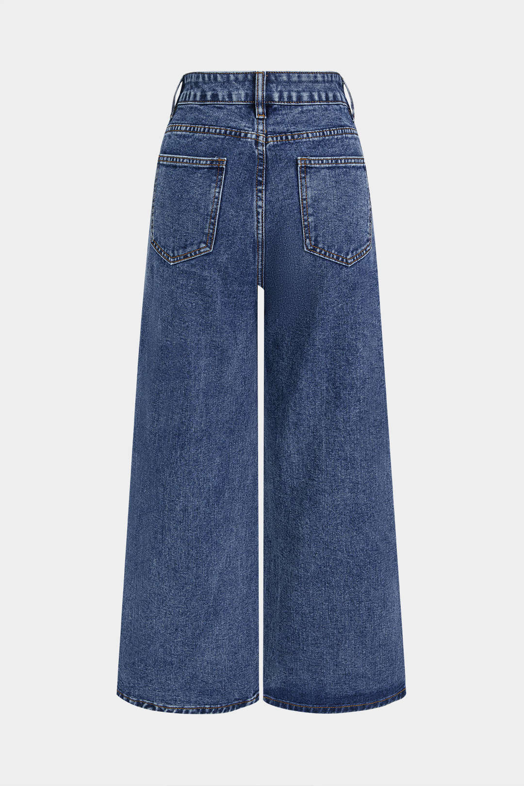 Denim Floral Rhinestone Straight Leg Jeans - Image 2