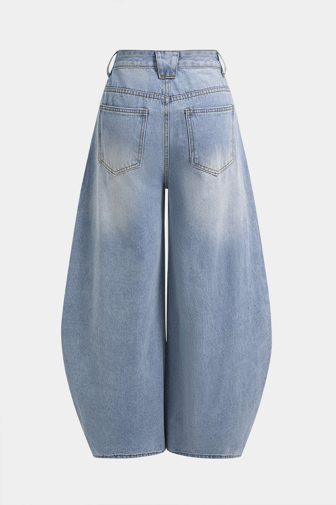 Denim Metallic Decor Wide Leg Jeans - Image 2
