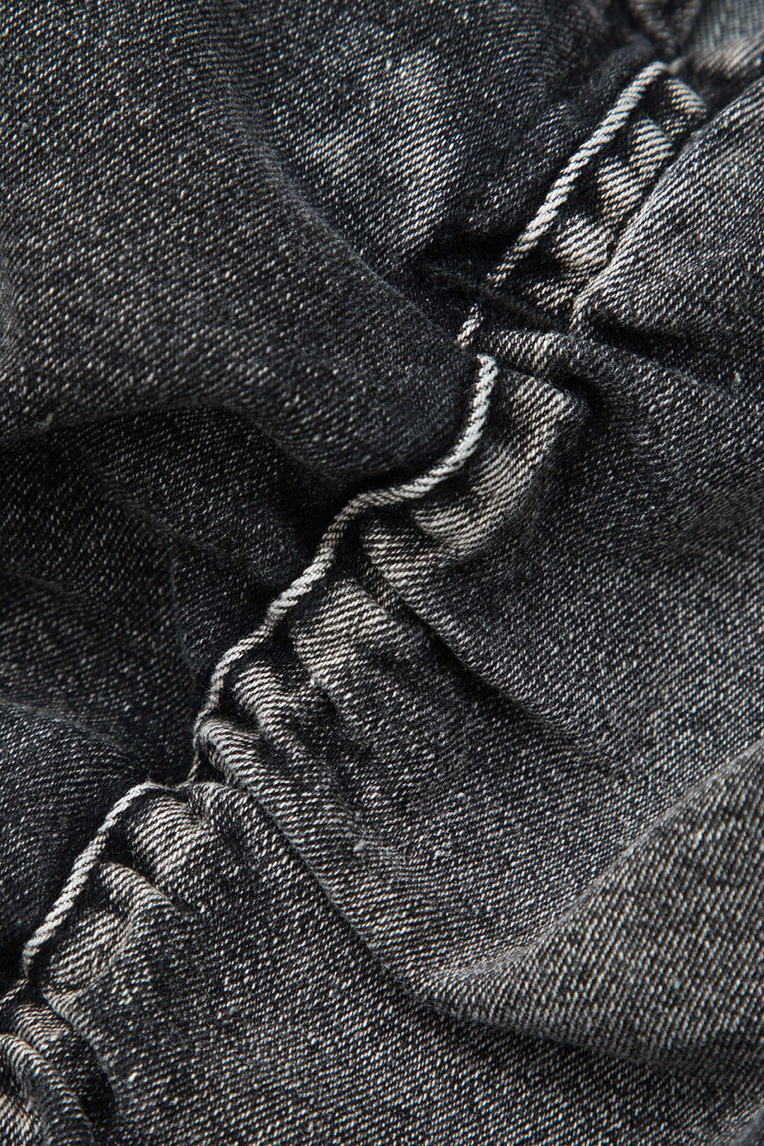 V-waist Buckle Flap Pocket Denim Cargo Skirt - Image 3