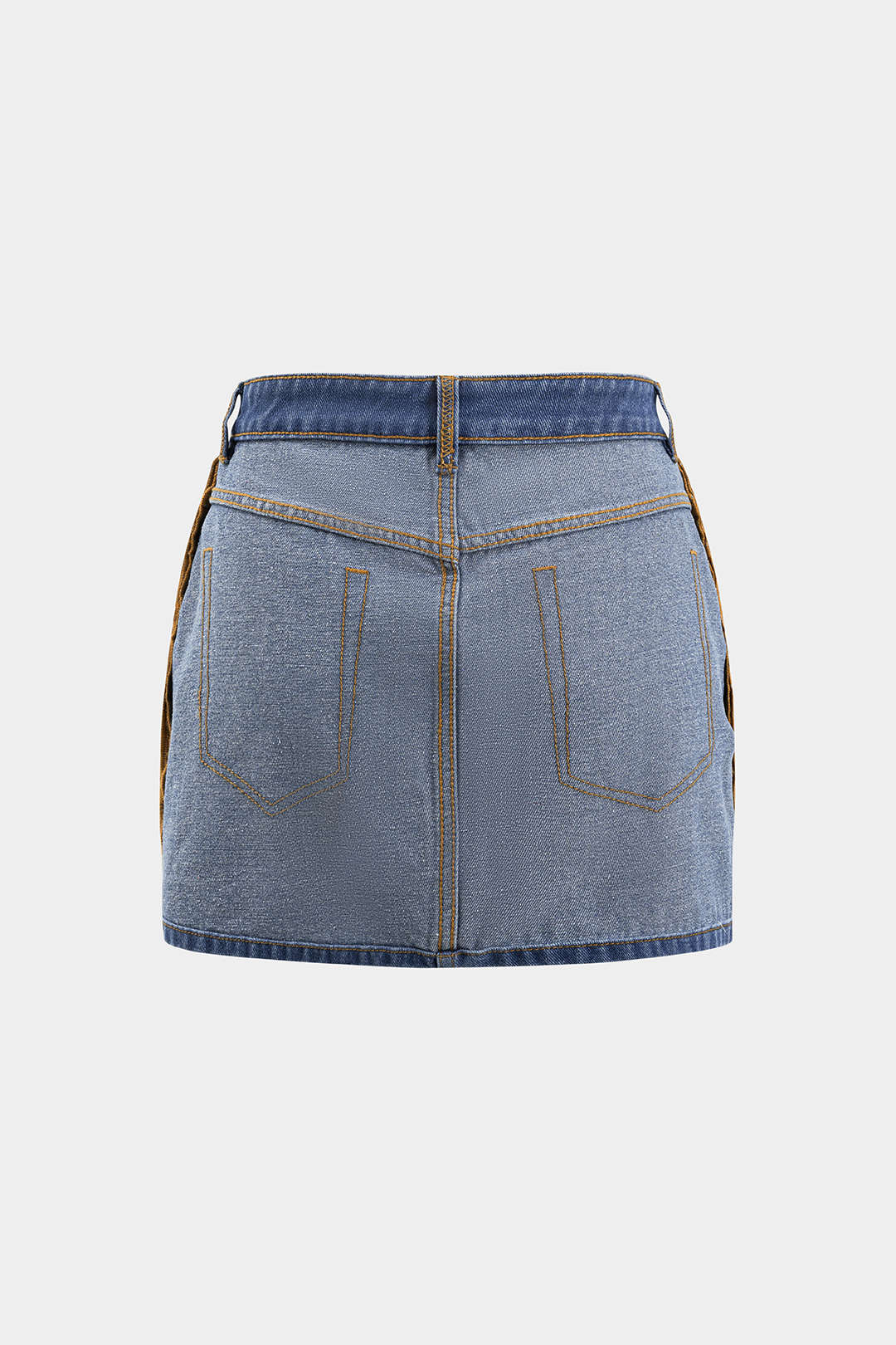 Reversible Denim Pocket Mini Skirt - Image 3