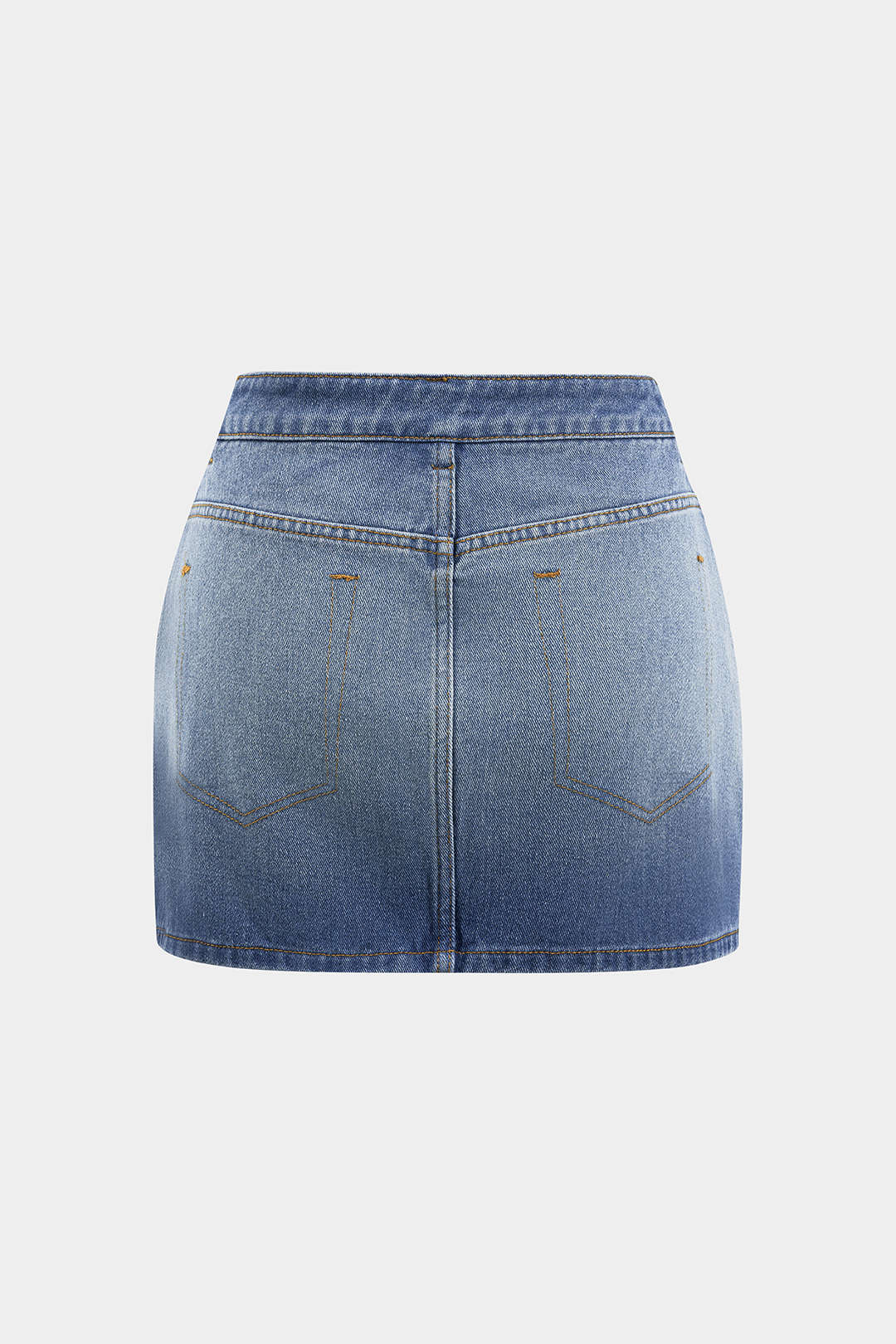 Reversible Denim Pocket Mini Skirt - Image 4