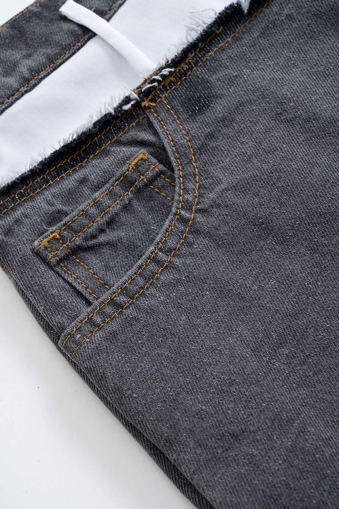 Denim Patchwork Mini Skirt - Image 11