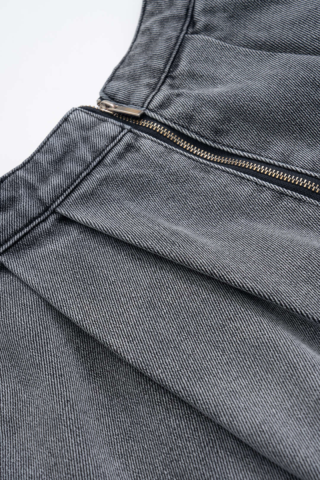 Denim Puff Hem Mini Skirt - Image 13