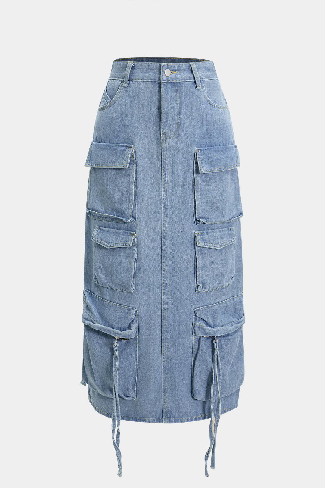 Denim High Waist Pocket Skirt