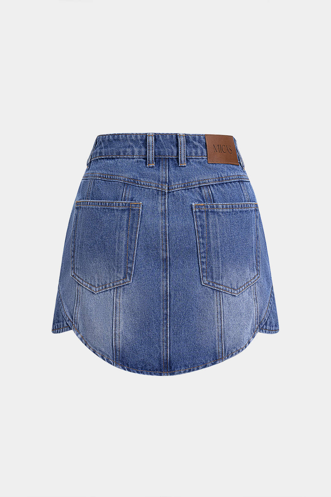 Denim Seamdetail Skirt - Image 3