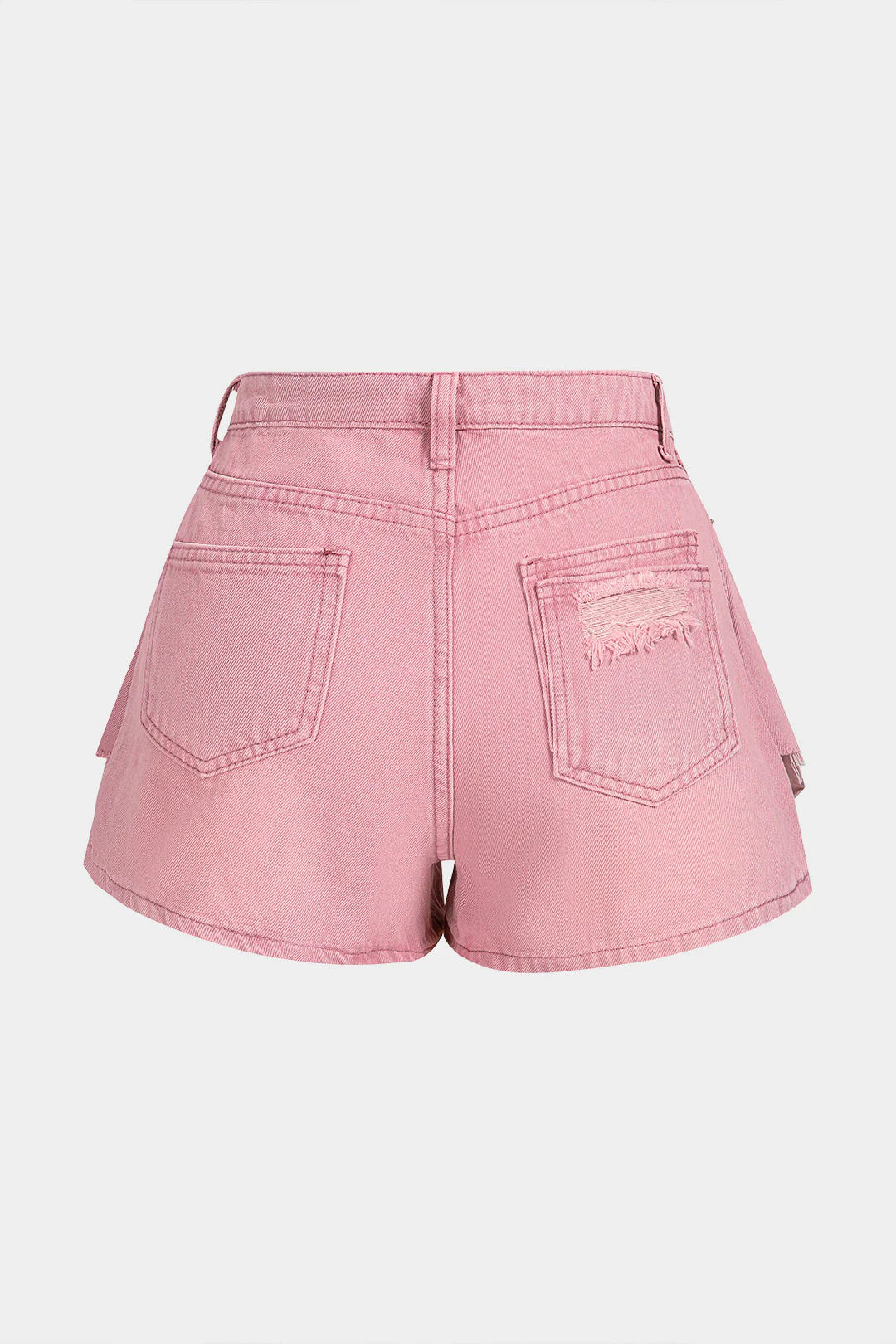 Denim Button Pocket Shorts - Image 2