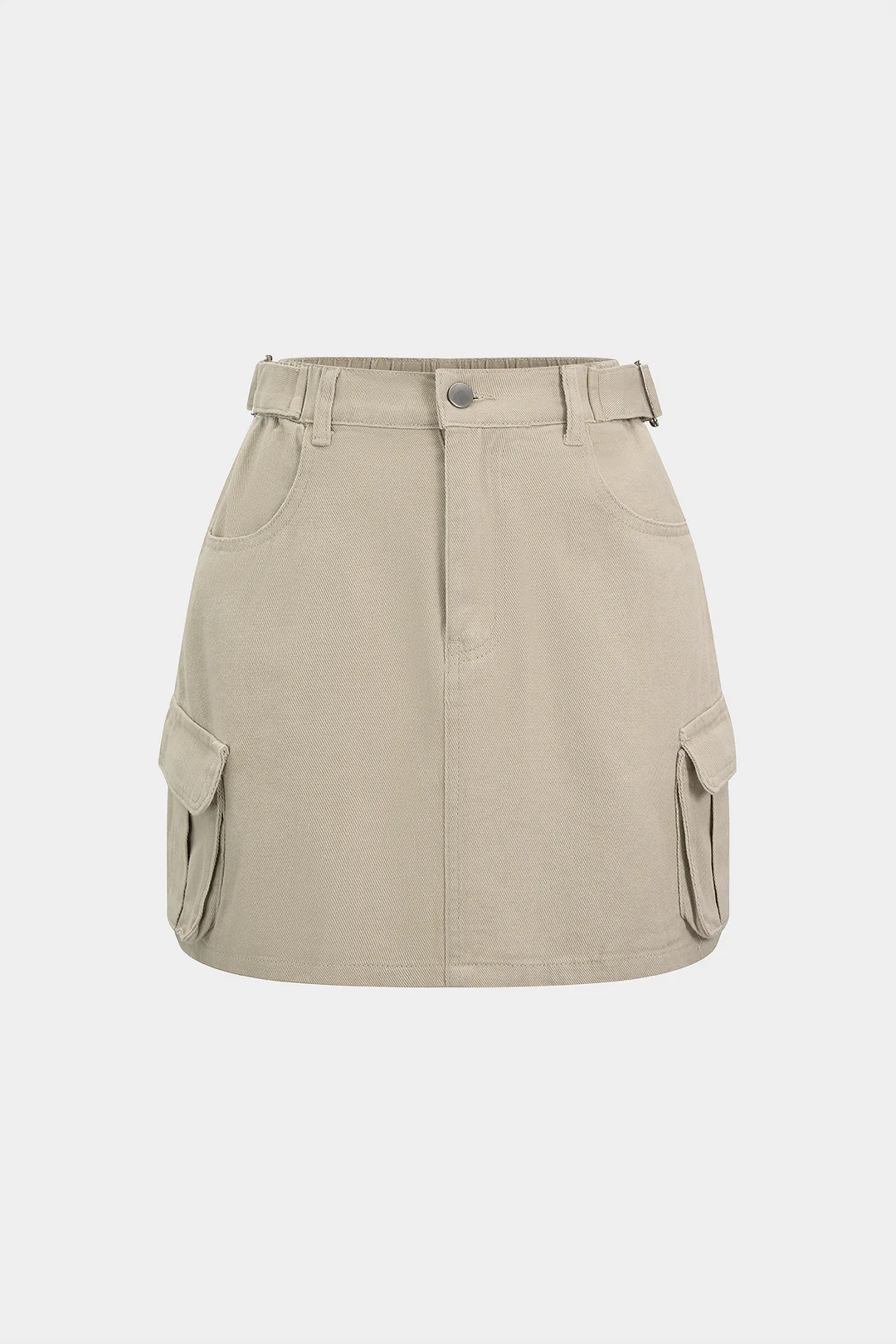 Denim Pocket High Waist Skirt
