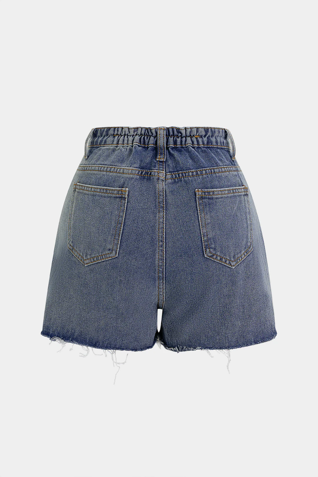 Denim Frayed High Waist Skirt - Image 2