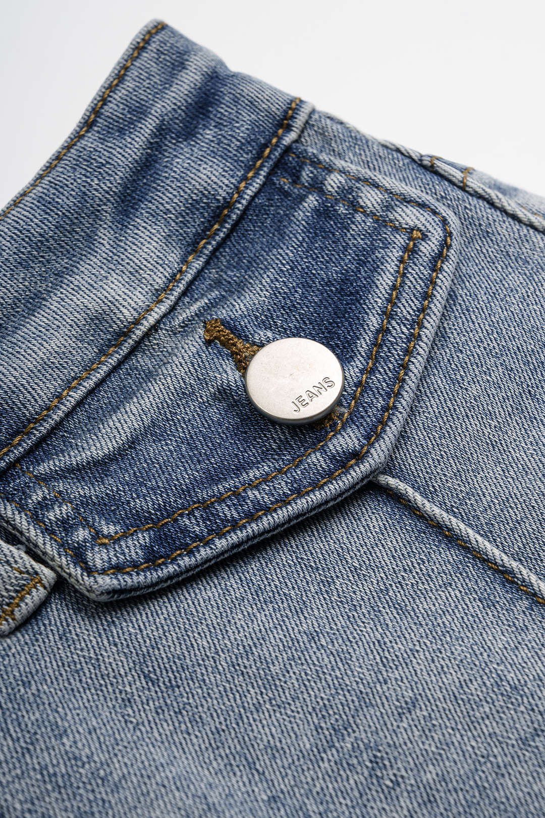 Denim Button Skirt - Image 3