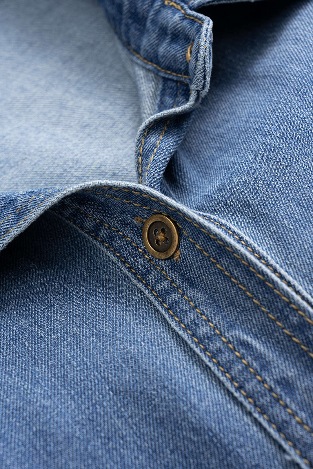 Denim Ruched Crossed Outerwear - Image 3