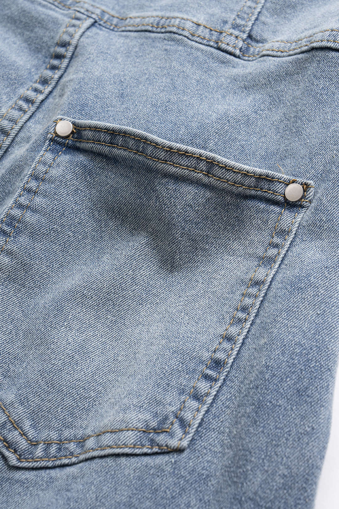 Denim Belted High Waist Strapless Sleeveless Jumpsuit - Image 5