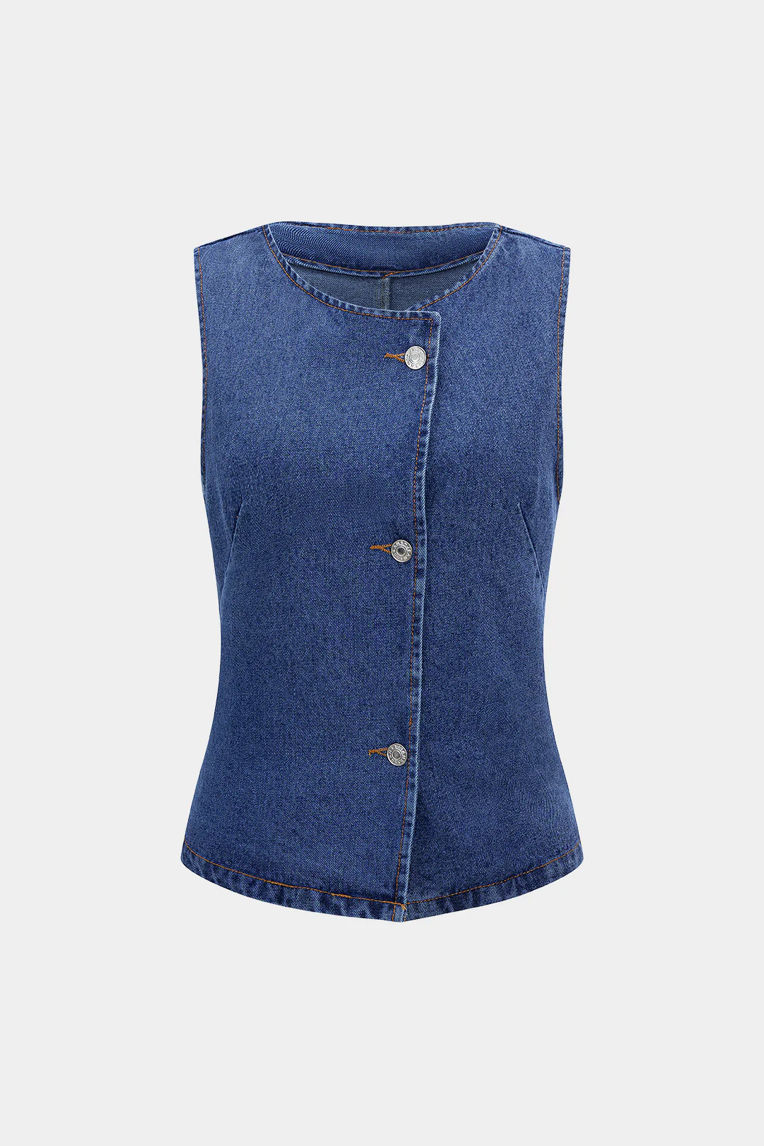 Denim Tank Belted Vest