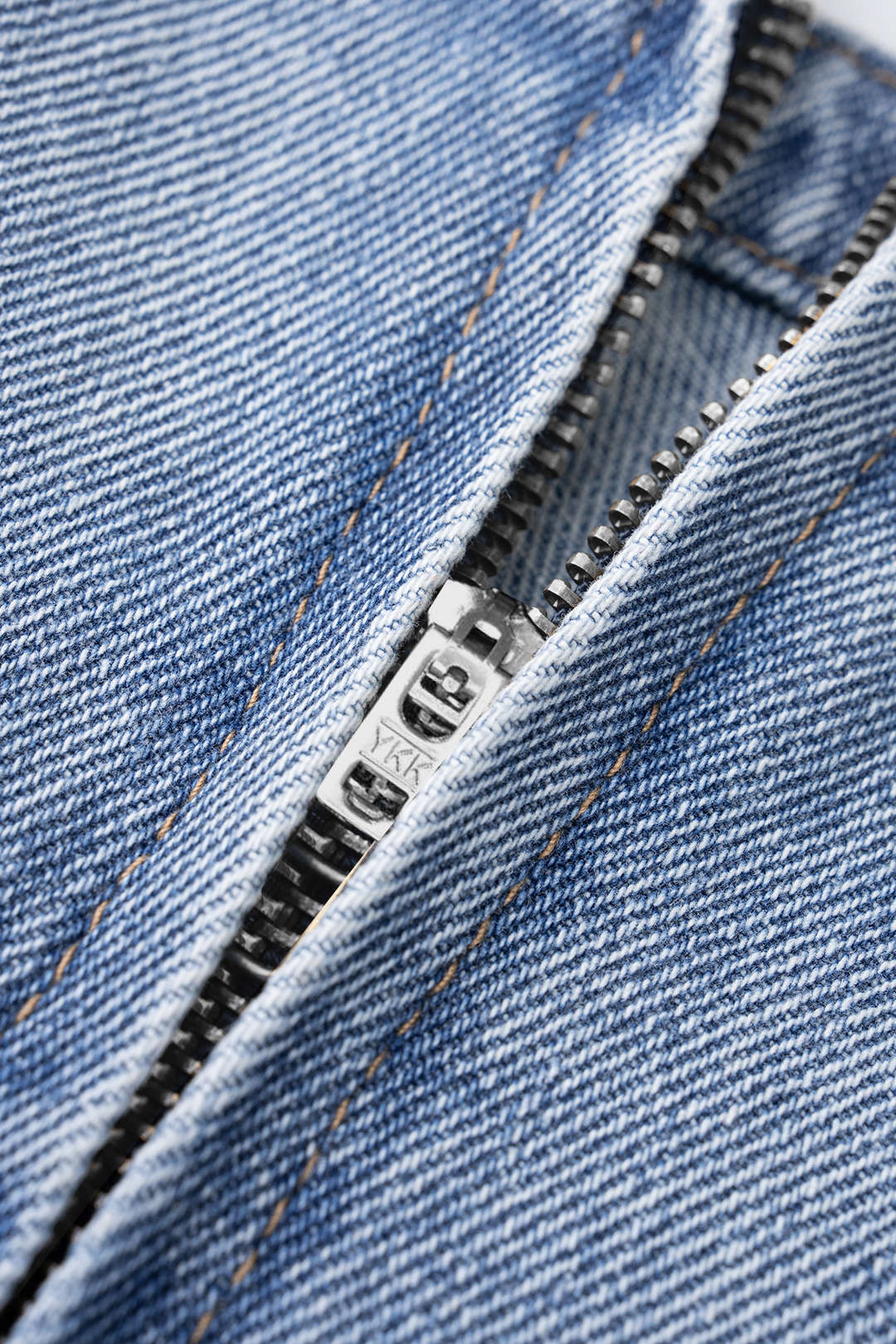 Denim Round Neck Tie Back Zipper Short Sleeve T-Shirt - Image 3