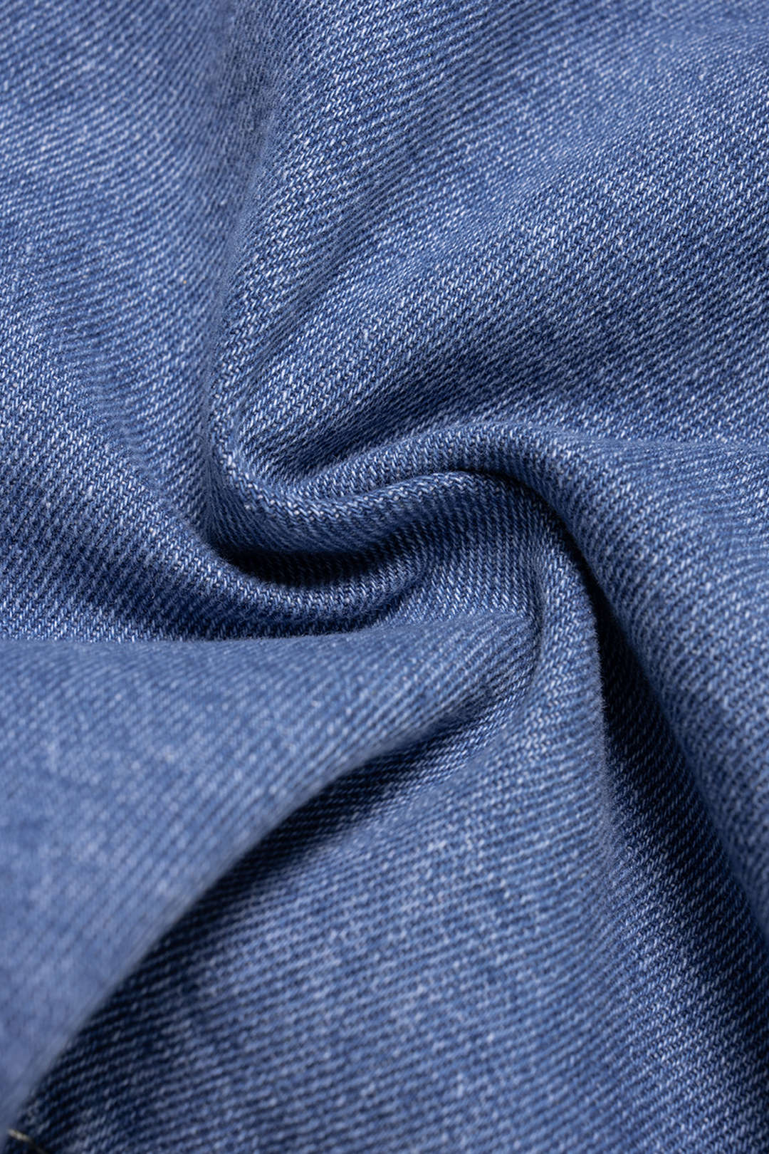 Denim Asymmetrical Pocket Shorts - Image 5