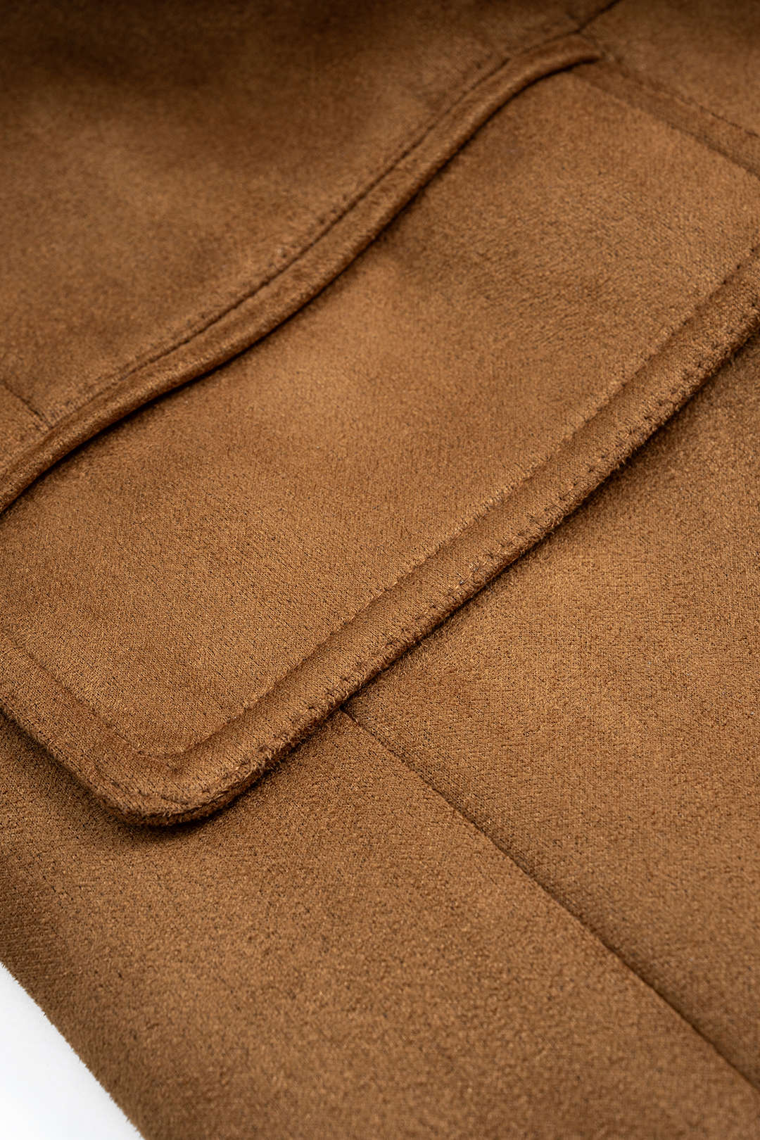 Suede Notched Lapel Tie-Up Pocket Blazer - Image 3