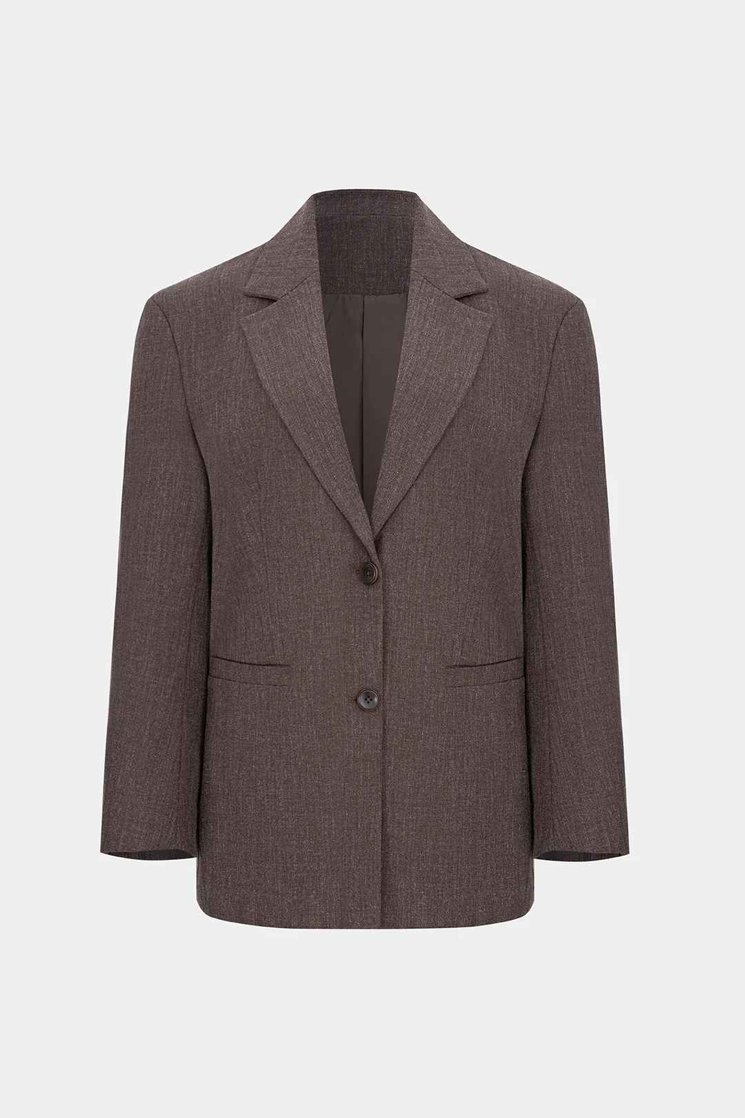 Notched Lapel Button Blazer