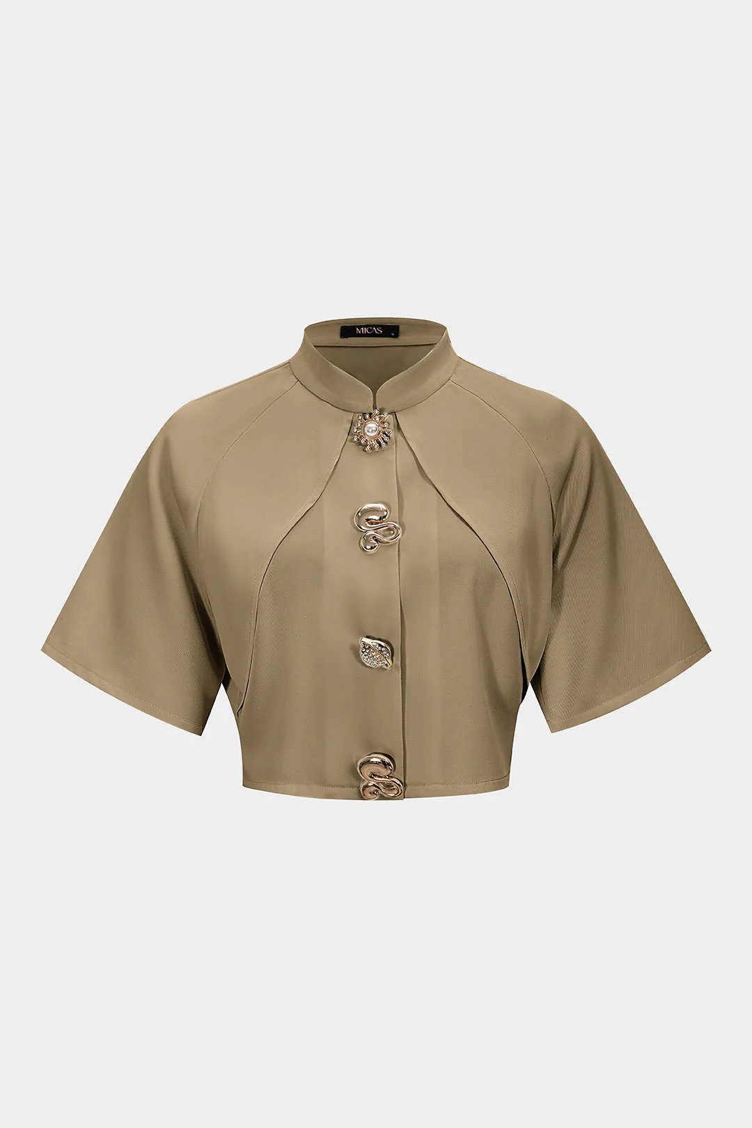Metallic Textured Slim Blazer - Image 8